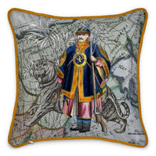 将图片加载到图库查看器,Asia Traditional Chinese Infantryman/Asian Tiger Silk Pillow