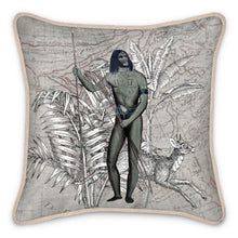 将图片加载到图库查看器,Oceania Traditional Black New Guinea Aboriginal From Princess Marianne/Deer Silk Pillow