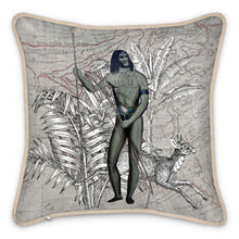 将图片加载到图库查看器,Oceania Traditional Black New Guinea Aboriginal From Princess Marianne/Deer Silk Pillow
