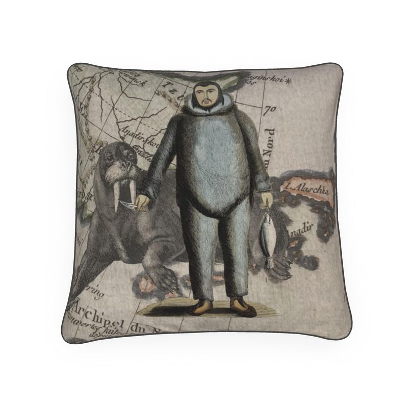 Arctic Traditional First Nations-Alaska Native/Walrus Luxury Pillow