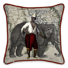 将图片加载到图库查看器,Asia Traditional Thai Siamese/Asian Elephant Silk Pillow