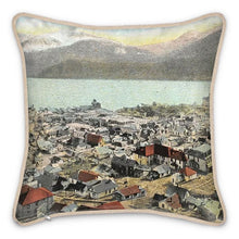 Load image into Gallery viewer, Alaska Juneau Downtown Lynn Canal Silk Pillow