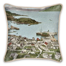 Indlæs billede til gallerivisning Alaska Wrangell Birdseye View Silk Pillow