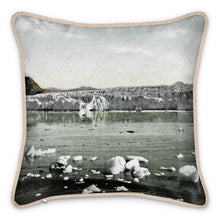 Load image into Gallery viewer, Alaska Gustavus Muir Glacier Alaska 354 sq miles of ice Silk Pillow