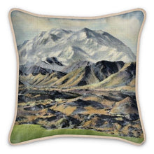 Load image into Gallery viewer, Alaska Denali McKinley Altitude 20,300 Feet Silk Pillow