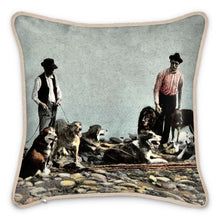 Load image into Gallery viewer, Alaska Huskies and Pioneer Mushers Silk Pillow