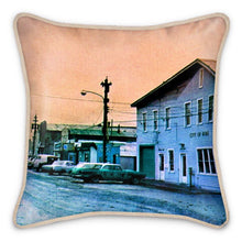 Load image into Gallery viewer, Alaska Nome Main Street City Hall 1960s Silk Pillow