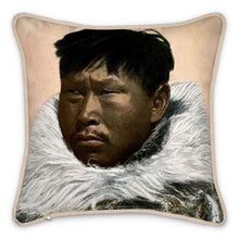 Load image into Gallery viewer, Alaska Native Man Atziruk Nome Silk Pillow