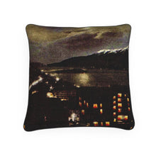 Load image into Gallery viewer, Alaska Juneau Territorial Night View Luxury Pillow