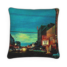 Load image into Gallery viewer, Alaska Fairbanks at Night 1960s Luxury Pillow