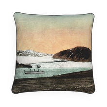 Load image into Gallery viewer, Alaska Gustavus Muir Glacier Steamship Luxury Pillow