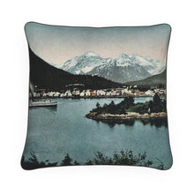 将图片加载到图库查看器,Alaska Sitka & Mt Edgecumbe Steamship 1910 Luxury Pillow