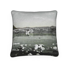 Load image into Gallery viewer, Alaska Gustavus Muir Glacier Alaska 354 SQ Miles of Ice Luxury Pillow