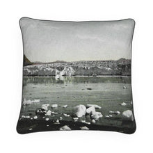 Load image into Gallery viewer, Alaska Gustavus Muir Glacier Alaska 354 SQ Miles of Ice Luxury Pillow