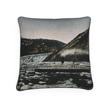 Load image into Gallery viewer, Alaska Juneau Taku Inlet Steamship Luxury Pillow
