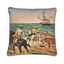 将图片加载到图库查看器,Hawaii Oscar Strobel In Kanaka cow country loading steers on steamers October 1954 Luxury Pillow