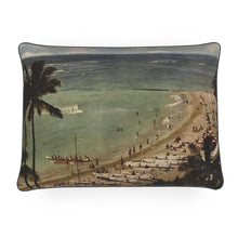 将图片加载到图库查看器,Hawaii Oahu Honolulu Waikiki Beach 1954 Luxury Pillow