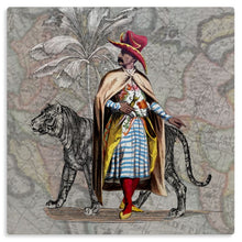 Load image into Gallery viewer, Asia Traditional Upper Class Arab Man/Persian Tiger Metal Print
