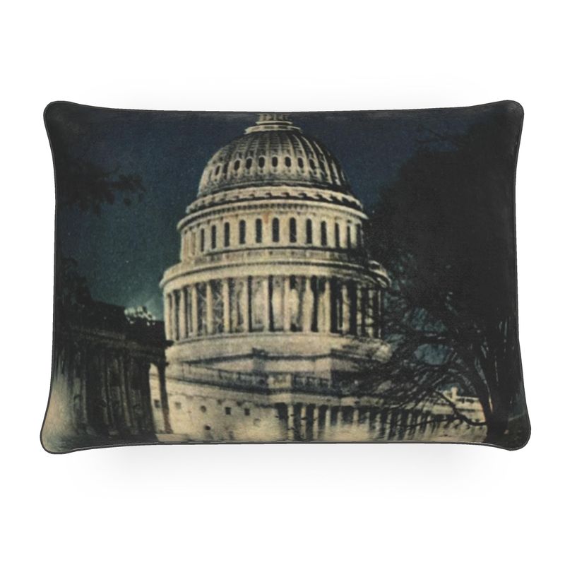 Washington DC Evening Capitol Luxury Pillow