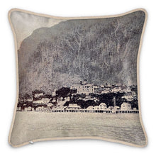 Load image into Gallery viewer, Alaska Juneau Territorial Waterfront Silk Pillow
