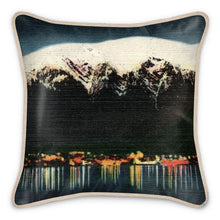Load image into Gallery viewer, Alaska Juneau Territorial Evening Silk Pillow
