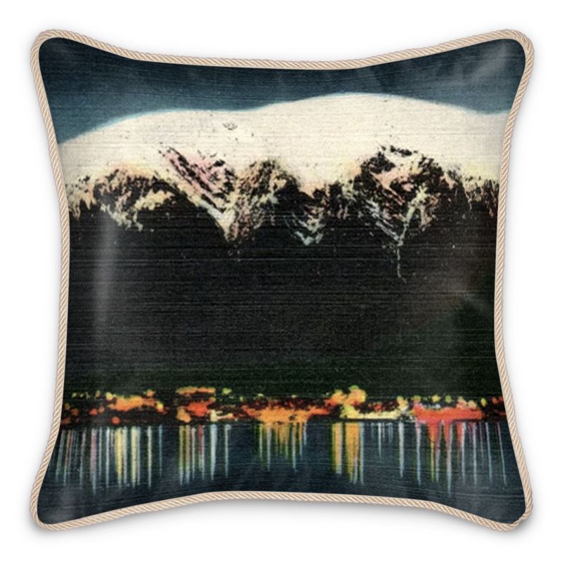 Alaska Juneau Territorial Evening Silk Pillow