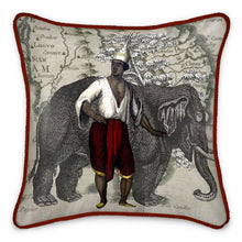 将图片加载到图库查看器，Asia Traditional Thai Siamese/Asian Elephant Silk Pillow
