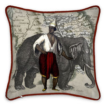 Load image into Gallery viewer, Asia Traditional Thai Siamese/Asian Elephant Silk Pillow
