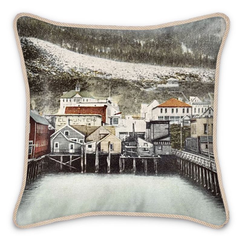 Alaska Douglas Waterfront Silk Pillow