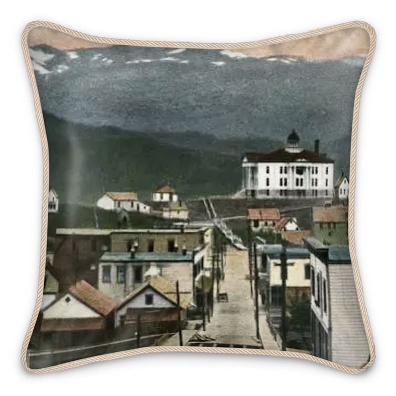 Alaska Juneau Territorial Courthouse Silk Pillow