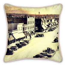 Load image into Gallery viewer, Alaska Anchorage Fourth Avenue Water Tower Silk Pillow
