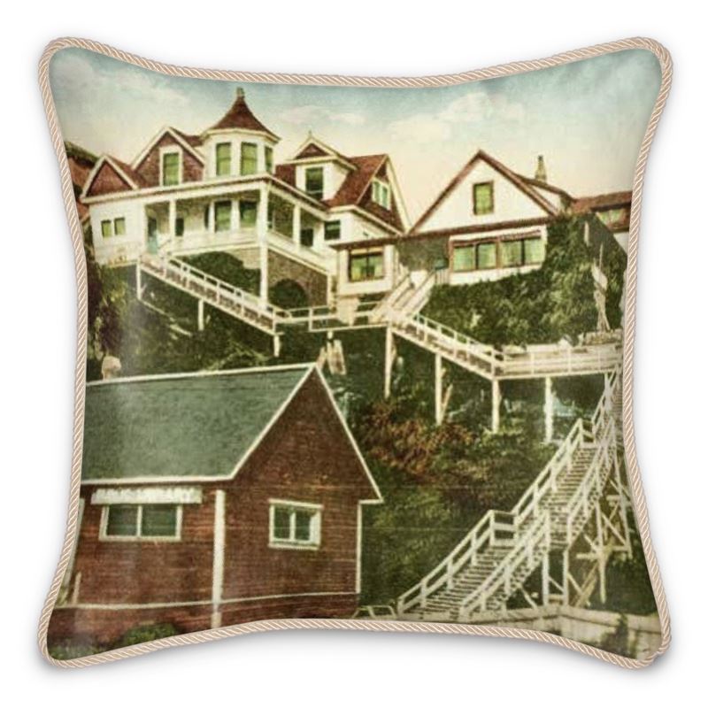 Alaska Ketchikan Residences 1914 Silk Pillow