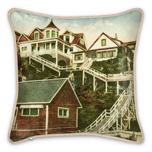 Load image into Gallery viewer, Alaska Ketchikan Residences 1914 Silk Pillow
