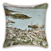Indlæs billede til gallerivisning Alaska Wrangell Birdseye View Silk Pillow
