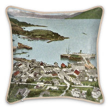 Load image into Gallery viewer, Alaska Wrangell Birdseye View Silk Pillow
