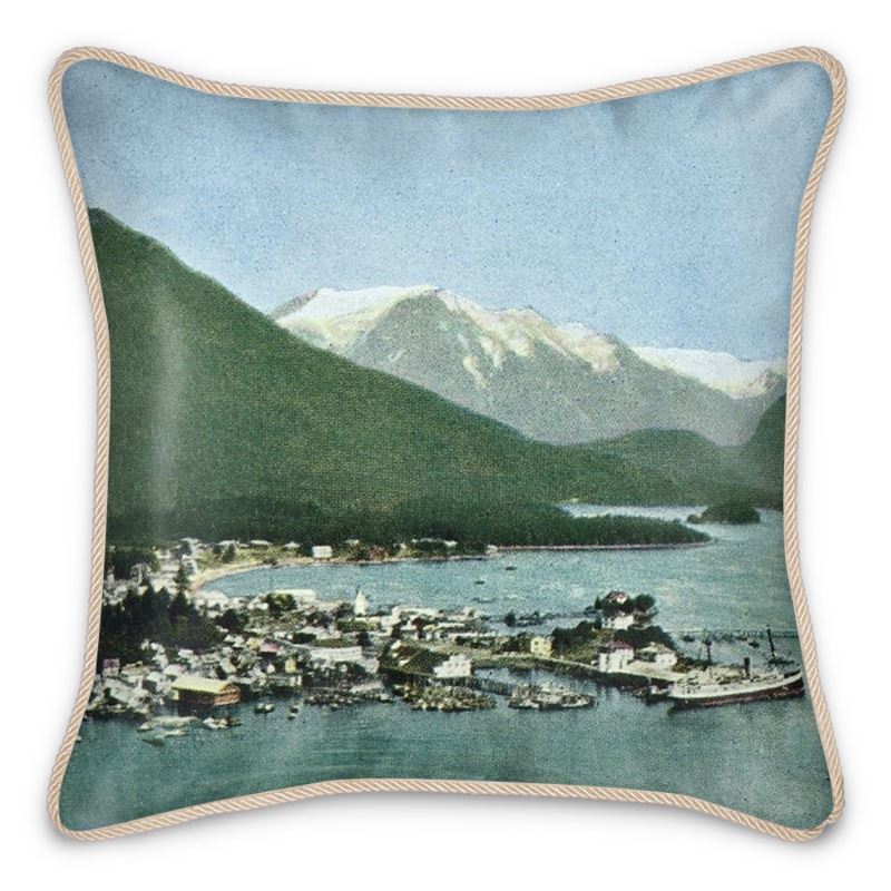 Alaska Sitka 1930s Silk Pillow