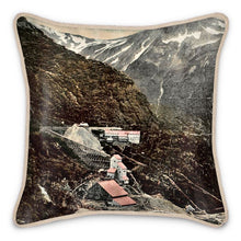 Load image into Gallery viewer, Alaska Mining Operation 1908 Silk Pillow
