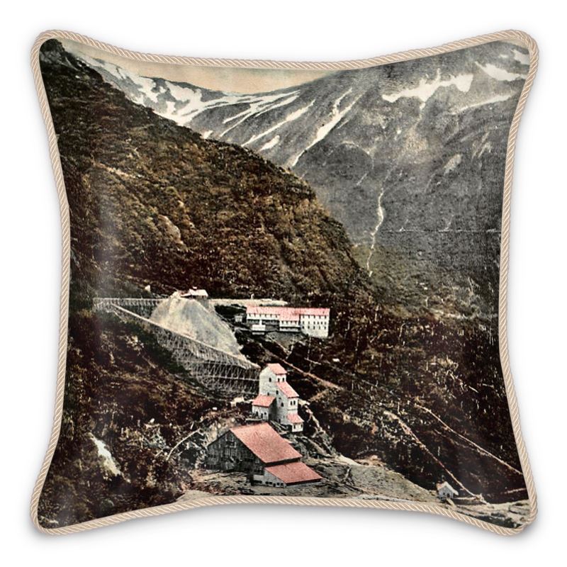 Alaska Mining Operation 1908 Silk Pillow