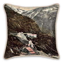 Load image into Gallery viewer, Alaska Mining Operation 1908 Silk Pillow
