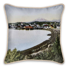 Load image into Gallery viewer, Alaska Sitka from the Mission Building Silk Pillow
