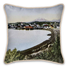 Load image into Gallery viewer, Alaska Sitka from the Mission Building Silk Pillow
