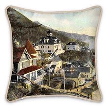 Load image into Gallery viewer, Alaska Ketchikan Looking South 1910 A Silk Pillow
