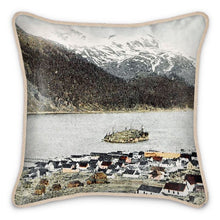 Indlæs billede til gallerivisning Alaska Douglas Channel View 1905 Silk Pillow
