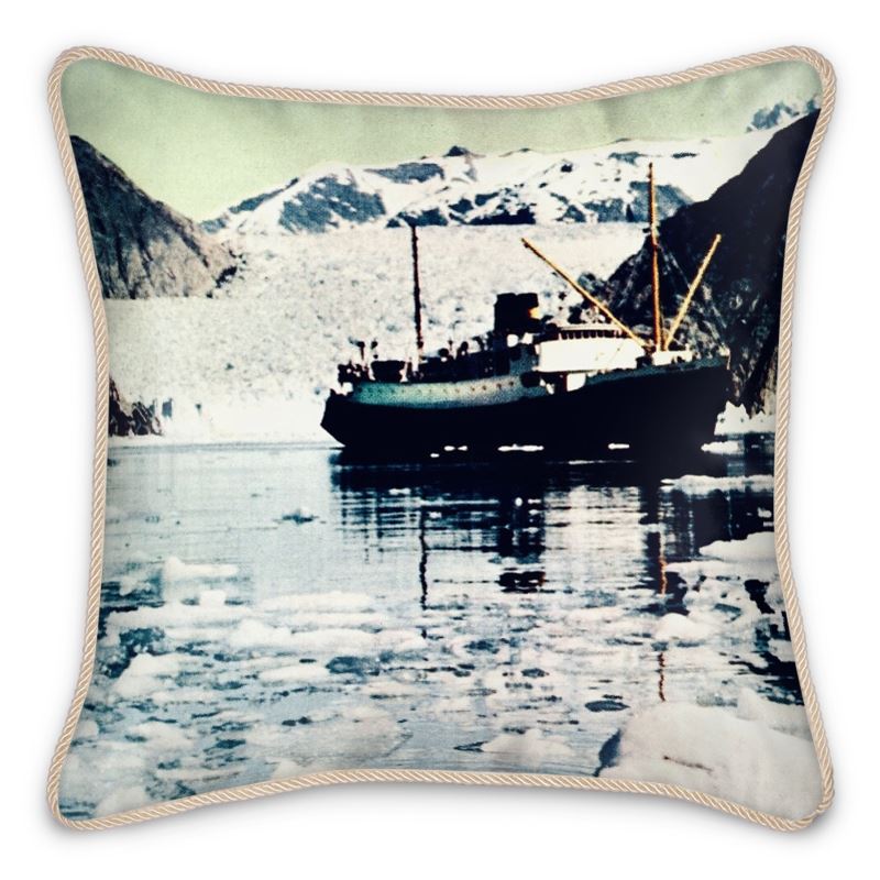 Alaska Ketchikan Tracy Arm Glacier Cruise Ship Silk Pillow