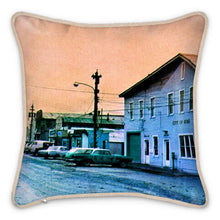 Load image into Gallery viewer, Alaska Nome Main Street City Hall 1960s Silk Pillow
