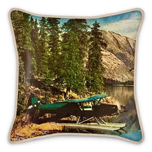 Charger l&#39;image dans la galerie, Alaska Kenai Float Plane 1961 Silk Pillow
