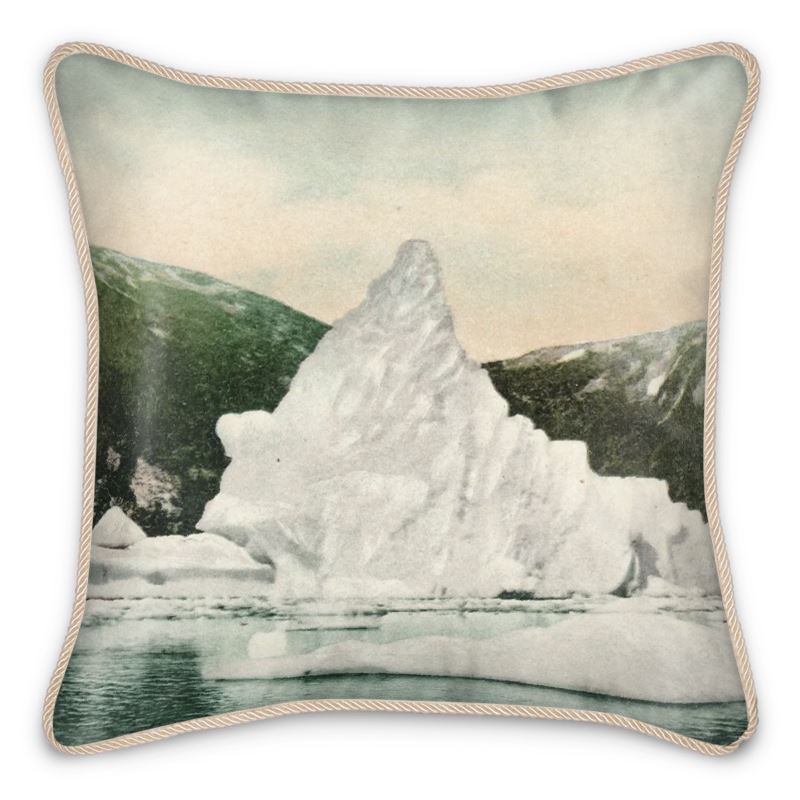 Alaska Juneau Taku Glacier Iceberg Silk Pillow
