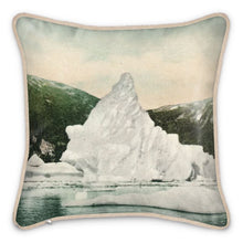Load image into Gallery viewer, Alaska Juneau Taku Glacier Iceberg Silk Pillow
