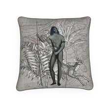 Load image into Gallery viewer, Oceania Traditional New Guinea Tattoo Black Aboriginal from Princess Marianne/Deer Luxury Pillow
