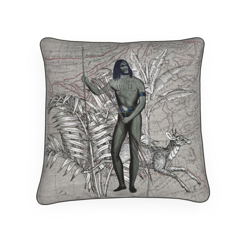 Oceania Traditional New Guinea Tattoo Black Aboriginal from Princess Marianne/Deer Luxury Pillow